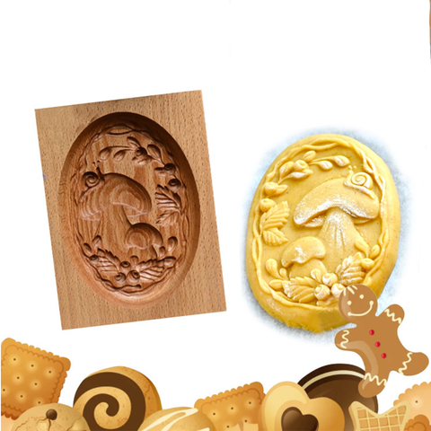 Wooden Cookie Mold - Gift Of Forest