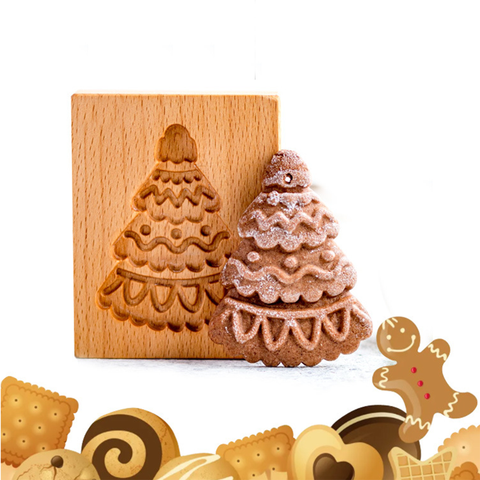 Wooden Cookie Mold - Christmas Tree