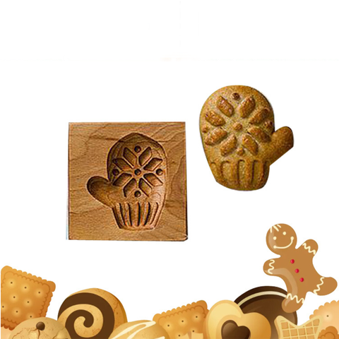 Wooden Cookie Mold - Gloves