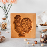 Wooden Cookie Mold -  Rooster