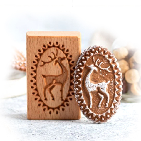 Wooden Cookie Mold - Elk