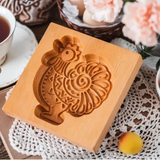 Wooden Cookie Mold -  Rooster