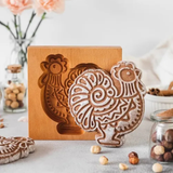 Wooden Cookie Mold -  Rooster