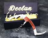 Personalized Wood Handle Corkscrew, Groomsmen Gifts,Best Man Gift