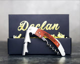 Personalized Wood Handle Corkscrew, Groomsmen Gifts,Best Man Gift