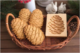 Wooden Cookie Mold - Pinecone