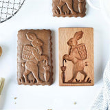 Wooden Cookie Mold -  Traveling Rabbit