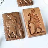 Wooden Cookie Mold -  Traveling Rabbit