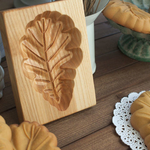 Wooden Cookie Mold -  Leaf