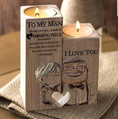 Wood Candle Holders Christmas Eve Gift, Gift for beloved - PonderMall-Hot Sale, Wholesale, On Sale, all presented by PonderMall