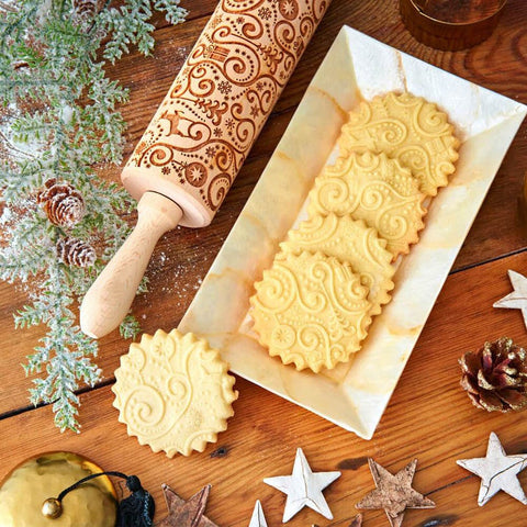 Christmas Pattern - Embossing Rolling Pin