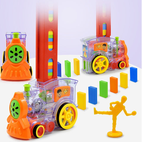 Electric Automatic Laying Domino Blocks Train Toys Gift